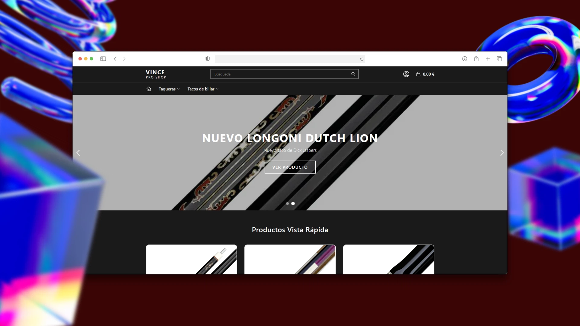 Screenshot of project /projects/vinceproshop.webp
